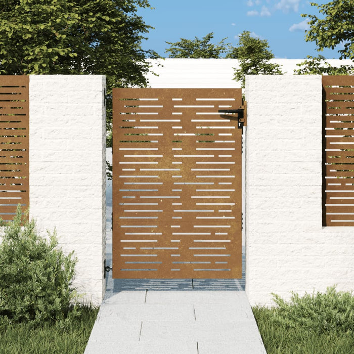 vidaXL Garden Gate 85x150 cm Corten Steel Square Design