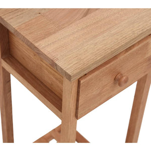 vidaXL Side Table with Drawer 25x25x60cm Solid Wood Walnut