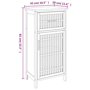 vidaXL Bathroom Cabinet 42x29x82 cm Solid Wood Walnut