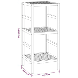 vidaXL Bathroom Shelf 35.5x35.5x79 cm Solid Wood Walnut