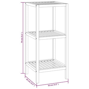 vidaXL Bathroom Shelf 36x36x79 cm Solid Wood Walnut