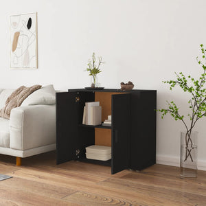 vidaXL Sideboard Black 80x33x70 cm Engineered Wood