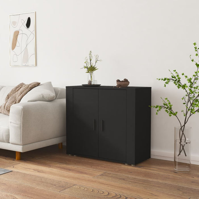 vidaXL Sideboard Black 80x33x70 cm Engineered Wood