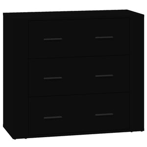 vidaXL Sideboard Black 80x33x70 cm Engineered Wood