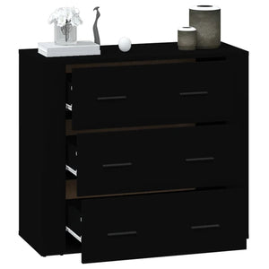 vidaXL Sideboard Black 80x33x70 cm Engineered Wood