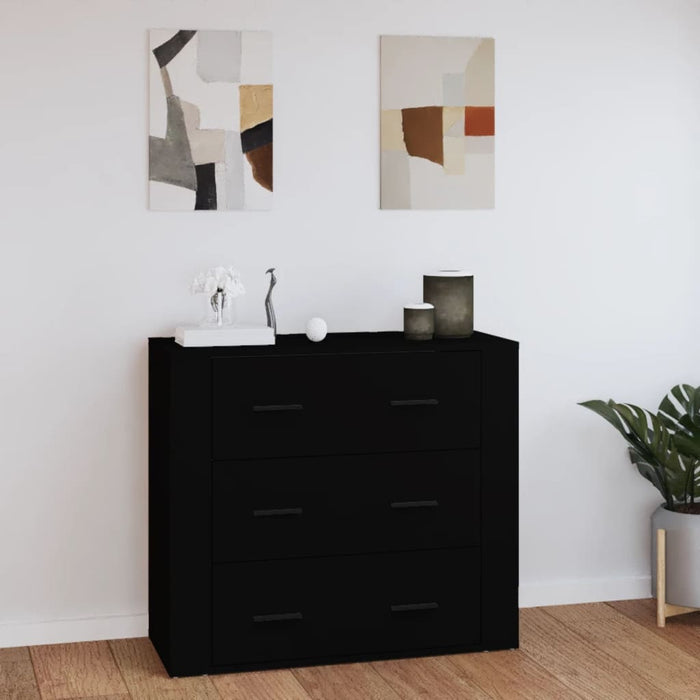 vidaXL Sideboard Black 80x33x70 cm Engineered Wood