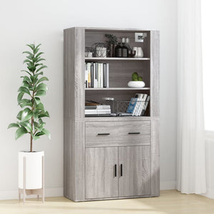 vidaXL Wall Cabinet Grey Sonoma 80x33x80 cm Engineered Wood