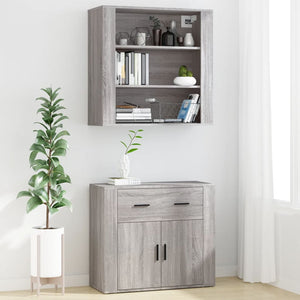 vidaXL Wall Cabinet Grey Sonoma 80x33x80 cm Engineered Wood