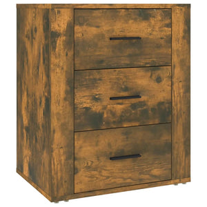 vidaXL Bedside Cabinet Smoked Oak 50x36x60 cm Engineered Wood