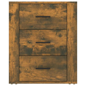 vidaXL Bedside Cabinet Smoked Oak 50x36x60 cm Engineered Wood