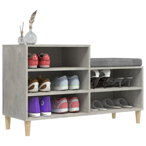 vidaXL Shoe Cabinet Concrete Grey 102x36x60 cm Engineered Wood