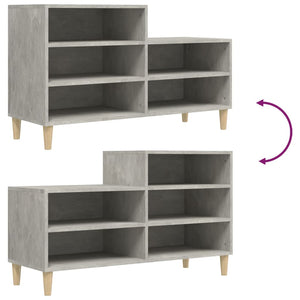 vidaXL Shoe Cabinet Concrete Grey 102x36x60 cm Engineered Wood