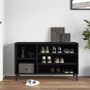 vidaXL Shoe Cabinet Black 102x36x60 cm Engineered Wood