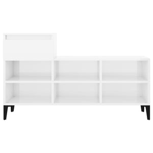 vidaXL Shoe Cabinet High Gloss White 102x36x60 cm Engineered Wood