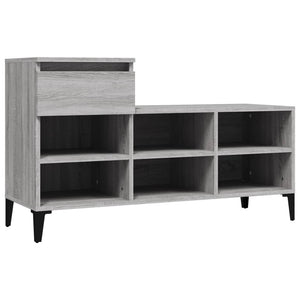 vidaXL Shoe Cabinet Grey Sonoma 102x36x60 cm Engineered Wood