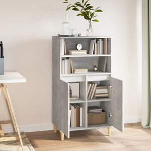 vidaXL Highboard Concrete Grey 60x36x110 cm Engineered Wood