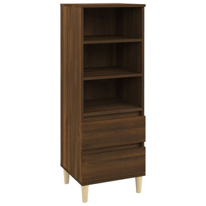 vidaXL Highboard Brown Oak 40x36x110 cm Engineered Wood