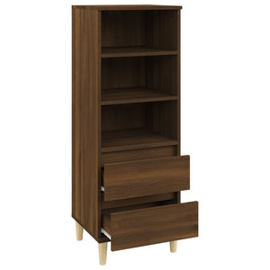 vidaXL Highboard Brown Oak 40x36x110 cm Engineered Wood