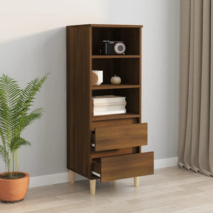 vidaXL Highboard Brown Oak 40x36x110 cm Engineered Wood