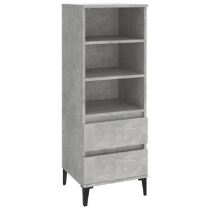 vidaXL Highboard Concrete Grey 40x36x110 cm Engineered Wood