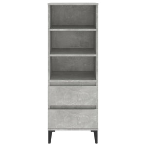 vidaXL Highboard Concrete Grey 40x36x110 cm Engineered Wood