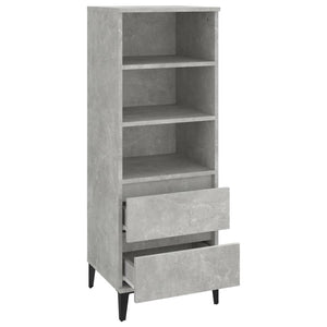 vidaXL Highboard Concrete Grey 40x36x110 cm Engineered Wood