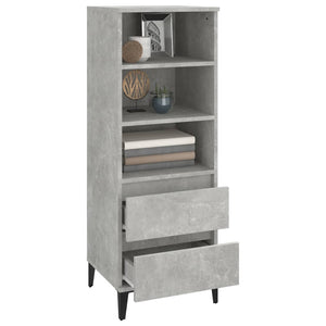 vidaXL Highboard Concrete Grey 40x36x110 cm Engineered Wood