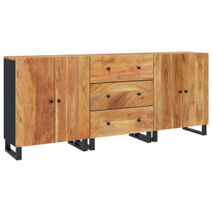 vidaXL 3 Piece Sideboards Solid Wood Acacia