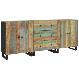 vidaXL 3 Piece Sideboards Solid Wood Reclaimed