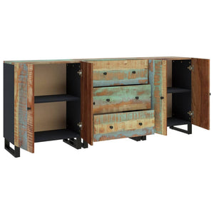 vidaXL 3 Piece Sideboards Solid Wood Reclaimed