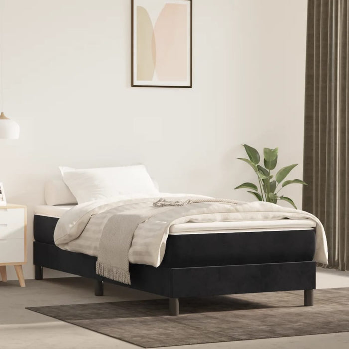 vidaXL Bed Frame without Mattress Black Single Velvet (UK/IE/FI/NO only)