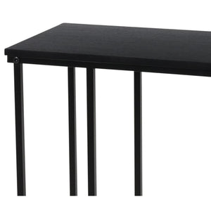 H&S Collection Side Table with MDF Top Black