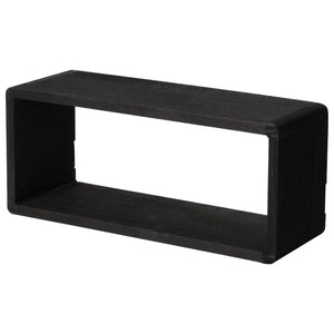 H&S Collection 3 Piece Wood Display Rack Set Black