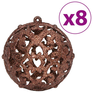 vidaXL Christmas Baubles 100 pcs Brown 3 / 4 / 6 cm