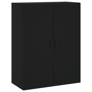 vidaXL Wall Mounted Cabinets 2 pcs Black 69.5x34x90 cm