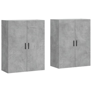 vidaXL Wall Mounted Cabinets 2 pcs Concrete Grey 69.5x34x90 cm