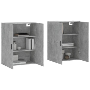 vidaXL Wall Mounted Cabinets 2 pcs Concrete Grey 69.5x34x90 cm