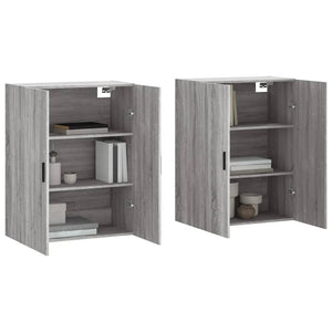 vidaXL Wall Mounted Cabinets 2 pcs Grey Sonoma 69.5x34x90 cm