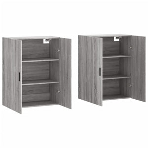 vidaXL Wall Mounted Cabinets 2 pcs Grey Sonoma 69.5x34x90 cm