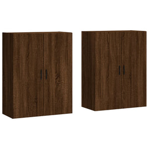 vidaXL Wall Mounted Cabinets 2 pcs Brown Oak 69.5x34x90 cm