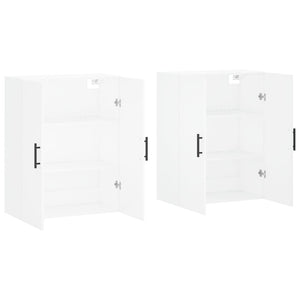 vidaXL Wall Mounted Cabinets 2 pcs White 69.5x34x90 cm