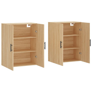 vidaXL Wall Mounted Cabinets 2 pcs Sonoma Oak 69.5x34x90 cm