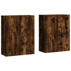 vidaXL Wall Mounted Cabinets 2 pcs Smoked Oak 69.5x34x90 cm