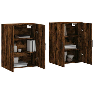 vidaXL Wall Mounted Cabinets 2 pcs Smoked Oak 69.5x34x90 cm