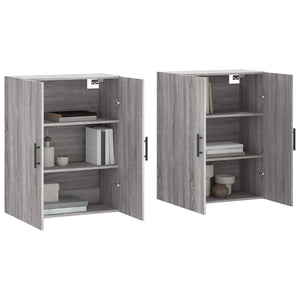 vidaXL Wall Mounted Cabinets 2 pcs Grey Sonoma 69.5x34x90 cm