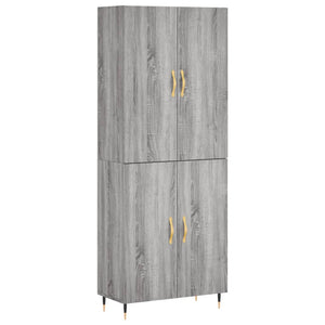 vidaXL Highboard Grey Sonoma 69.5x34x180 cm Engineered Wood