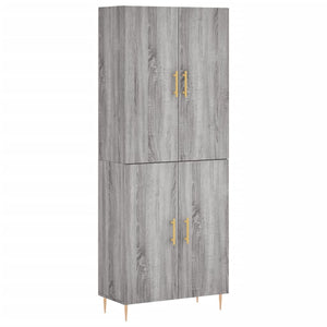 vidaXL Highboard Grey Sonoma 69.5x34x180 cm Engineered Wood