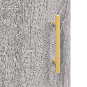 vidaXL Highboard Grey Sonoma 69.5x34x180 cm Engineered Wood