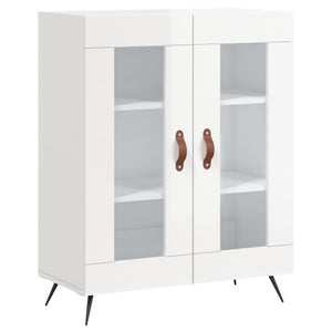 vidaXL Highboard High Gloss White 69.5x34x180 cm Engineered Wood