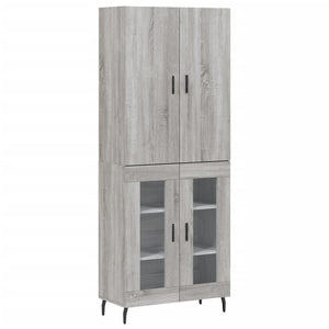 vidaXL Highboard Grey Sonoma 69.5x34x180 cm Engineered Wood